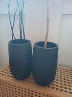 2 Grote Zwarte Matte Vazen - 40cm, Tuin en Terras, Ophalen