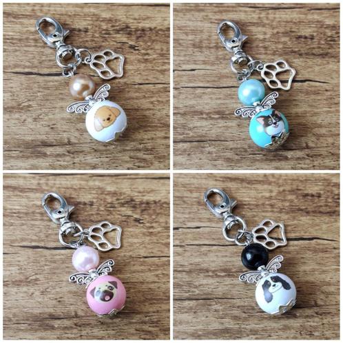 Hondenengeltje tas/sleutelhanger Keychain B guardian angel, Hobby en Vrije tijd, Kralen en Sieraden maken, Nieuw, Hanger, Verzenden