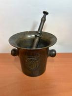 Antieke Bronzen Vijzel met Stamper, Ophalen of Verzenden, Brons