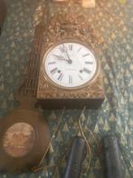 Antieke Wandklok met Slinger en Gewichten, Antiek en Kunst, Antiek | Klokken, Ophalen of Verzenden