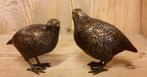 SET KWARTELS / BRONZEN TUINBEELD / VOGEL, Dierenbeeld, Nieuw, Info@huisentuindecoratiemarie.nl, Huis en tuin decoratie marie
