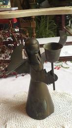 Vintage koper kandelaar engel Mexico, Antiek en Kunst, Ophalen of Verzenden, Koper of Brons