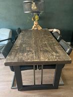 Eettafel met stalen u poten OPKNAPPER! Zsm weg, Huis en Inrichting, Tafels | Eettafels, Ophalen, 200 cm of meer, 50 tot 100 cm