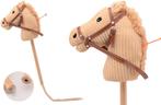 Johntoy Stokpaardje + geluid 80cm beige, Johntoy, Johntoy, Nieuw, Ophalen of Verzenden