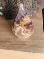 Amethist met crazy lace agaat sculptuur, Ophalen of Verzenden