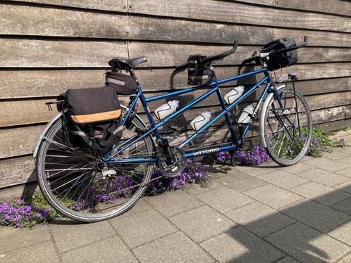 Vittorio tandem incl. dakdrager, Fietsen en Brommers, Fietsen | Tandems, Gebruikt, Meer dan 20 versnellingen, 57 tot 61 cm, 51 tot 55 cm