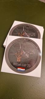 50x falcon leap stickers, Ophalen of Verzenden, Landmacht, Nederland, Overige typen
