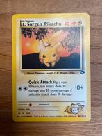 Lt. Surge's Pikachu - Base Set - Pokemonkaart, Ophalen of Verzenden, Zo goed als nieuw, Losse kaart