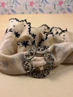 Zilveren broche/ sjaalklem, 4 tot 7 cm, Ophalen of Verzenden, Zo goed als nieuw, Zilver