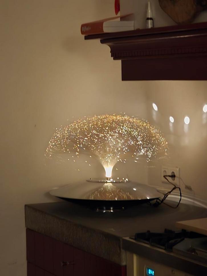 La Sphérique vezellamp, Space Age design uit de jaren 70, Huis en Inrichting, Lampen | Tafellampen, Zo goed als nieuw, Metaal