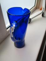 blauw glazen schenk kan 25 x 10 cm, Ophalen of Verzenden