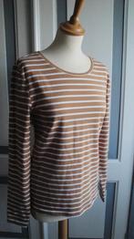 NIEUW!! Beige/wit T-shirt JANINA maat M, Maat 38/40 (M), Beige, Nieuw, Ophalen of Verzenden