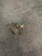 Stijlvolle vintage ring van 18-karaats goud met edelsteen, Ophalen, Blauw, Zo goed als nieuw, 17 tot 18