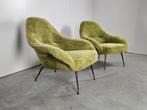 Vintage Franse lounge chairs, Huis en Inrichting, Fauteuils, Ophalen of Verzenden, Gebruikt, 75 tot 100 cm, 50 tot 75 cm