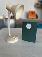 Vintage Bureau Tafellamp crème, Huis en Inrichting, Lampen | Tafellampen, Minder dan 50 cm, Gebruikt, Ophalen of Verzenden