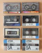 8 cassettebandjes 2x NIEUW TDK SA90 4 gebruikt SA90 2x D60, Cd's en Dvd's, Cassettebandjes, Ophalen, 2 t/m 25 bandjes, Overige genres