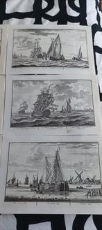 Zes gravures van oorlogsschepen door Petrus Schenk, Antiek en Kunst, Ophalen of Verzenden