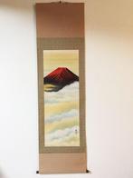Japanse scroll rolschildering mount Fuji en Wolken, Ophalen of Verzenden