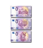 100 jaar Warnerbros 0 euro biljetten UNC. 3 biljetten., Postzegels en Munten, Bankbiljetten | Europa | Eurobiljetten, Verzenden