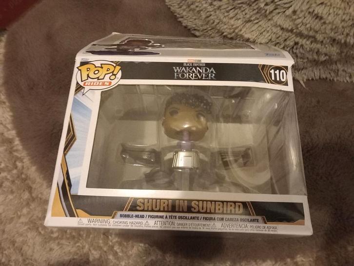 Funko Pop Rides: Shuri in Sunbird #110, Kinderen en Baby's, Speelgoed | Actiefiguren, Gebruikt, Ophalen of Verzenden