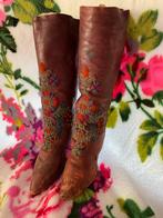 Antieke kalfslederen Lenci laarzen met hakje voor pop ca1880, Ophalen of Verzenden