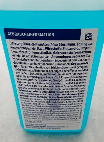 Sterillium 0 5 ltr. beschikbaar voor biedingen