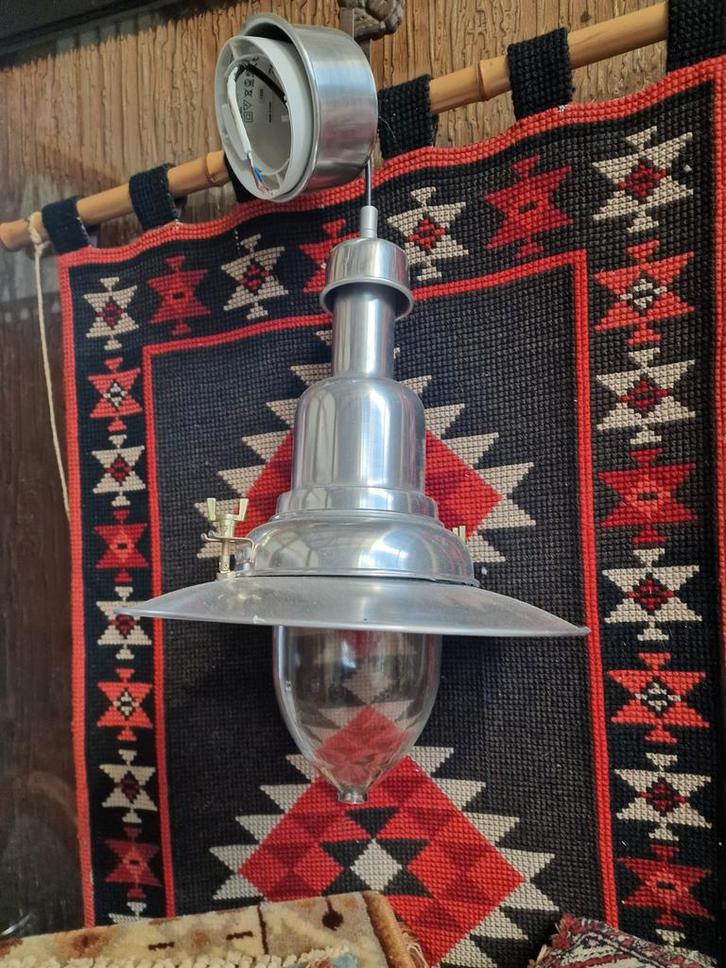 Metalen hanglamp scheepslamp kroeg, Huis en Inrichting, Lampen | Hanglampen, Zo goed als nieuw, Minder dan 50 cm, Ophalen