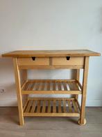 Ikea Forhoja kitchen island (roltafel), Huis en Inrichting, Tafels | Sidetables, Ophalen, Zo goed als nieuw, 25 tot 50 cm, Rechthoekig
