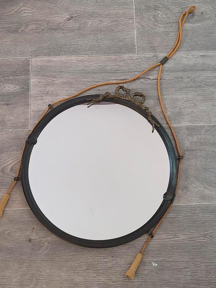 Antieke spiegel, Ø 37cm, Antiek en Kunst, Antiek | Spiegels, Minder dan 50 cm, Ophalen of Verzenden