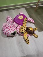 2 Global pluche toys schildpad schildpadden (groot) knuffel, Ophalen of Verzenden, Zo goed als nieuw, Overige typen