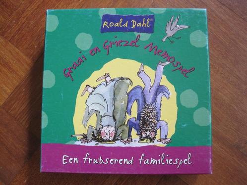 Roald Dahl : Graai en griezel memospel, Hobby en Vrije tijd, Gezelschapsspellen | Overige, Gebruikt, Een of twee spelers, Drie of vier spelers