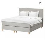 Dunvik boxspring - 180x200 - Gunnard beige, Huis en Inrichting, Ophalen of Verzenden, Tweepersoons, Beige, 180 cm