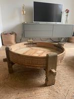 Indiase Chakki ronde bijzettafel / salontafel, Huis en Inrichting, Tafels | Salontafels, Gebruikt, 50 tot 100 cm, Rond, 50 tot 100 cm
