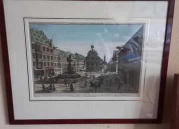 Opticaprent gekleurd mooi ingelijst.  beschikbaar voor biedingen