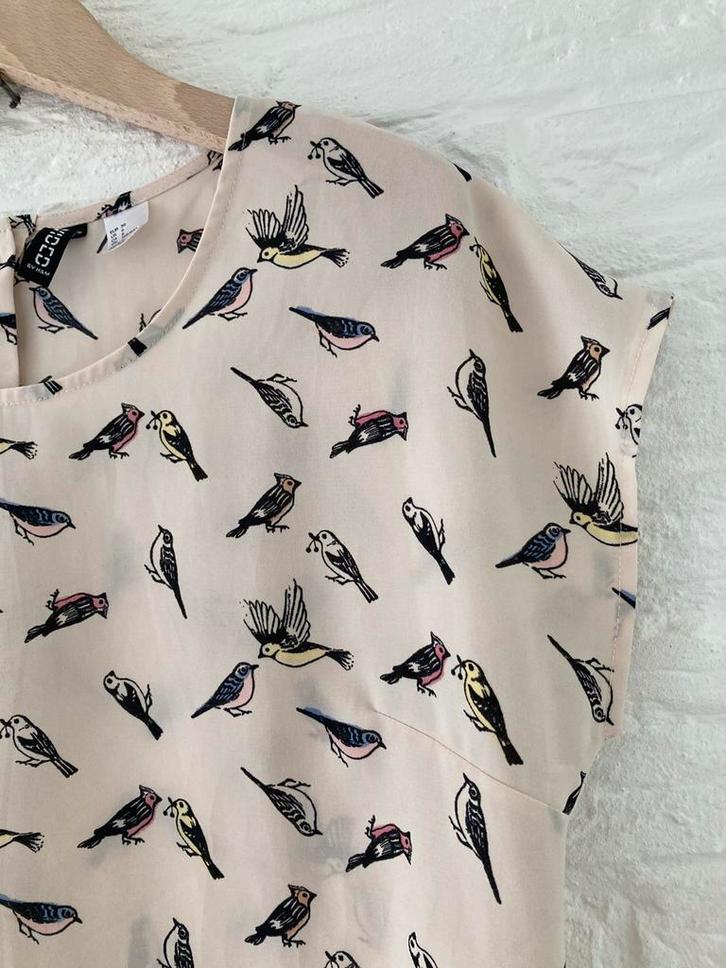 Mooie Top Blouse vogels print Dessin S 36 anna numph, Kleding | Dames, Blouses en Tunieken, Zo goed als nieuw, Maat 36 (S), Ophalen of Verzenden