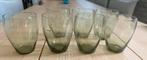 7 rookkleurige waterglazen met optiek leerdam of Kristalunie, Ophalen of Verzenden, Zo goed als nieuw, Overige typen