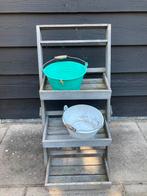 Houten plantenrek plantentrap etagère 3 etages, Tuin en Terras, Bloembakken en Plantenbakken, Ophalen, Tuin, Gebruikt, Minder dan 60 cm