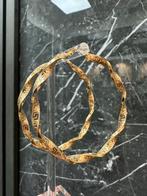 14k Gouden Creolen - Prachtig Design, Ophalen of Verzenden, Zo goed als nieuw, Goud