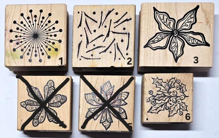 Diverse stempels Kerst Sterren etc van Magenta Posthumus, Hobby en Vrije tijd, Stempelen, Zo goed als nieuw, Houten stempel, Ophalen of Verzenden