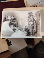 Kinderen van Tony v d Vorst 89., Antiek en Kunst, Kunst | Tekeningen en Foto's, Ophalen of Verzenden