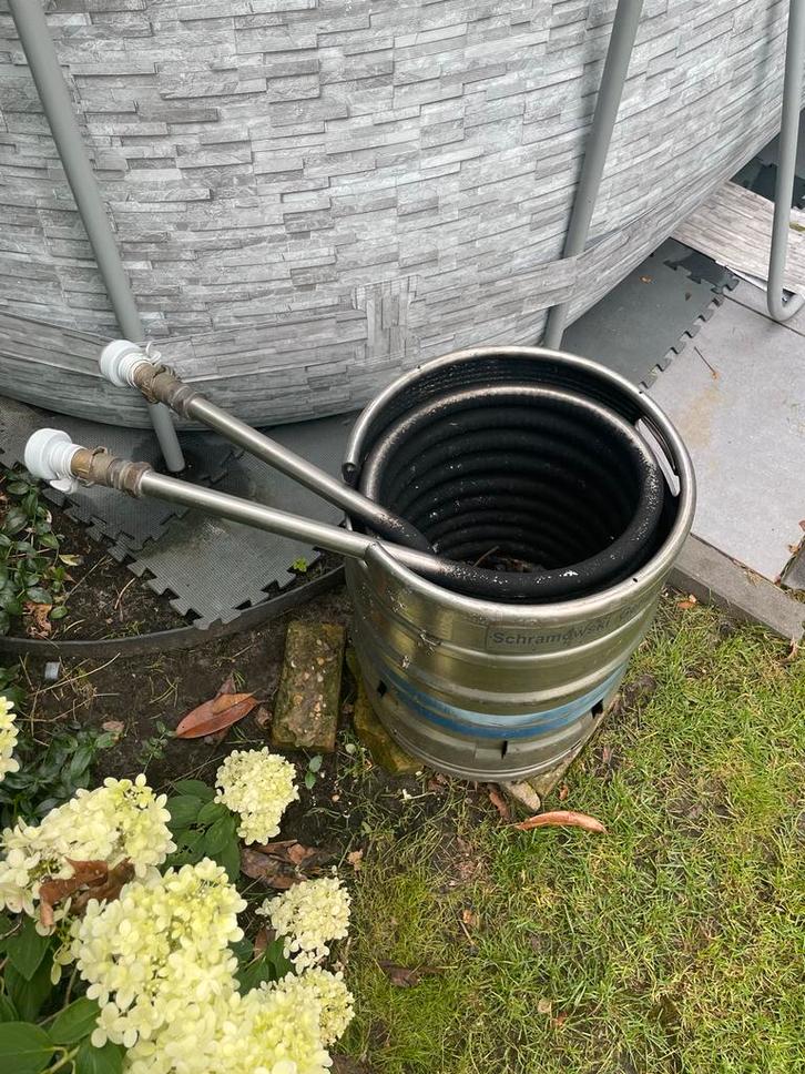 Zwembadverwarming Warmtespiraal RVS - Intex Aansluiting, Tuin en Terras, Zwembad-toebehoren, Zo goed als nieuw, Verwarming, Ophalen