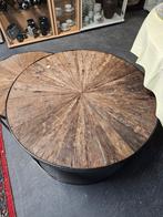 Set van 2 houten salontafels, Huis en Inrichting, Gebruikt, P, Minder dan 50 cm, 50 tot 100 cm