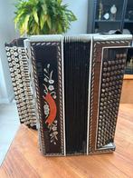 Antieke Castelfidardo Knopaccordeon, Muziek en Instrumenten, Accordeons, Overige merken, Gebruikt, Met riemen, Overige formaten