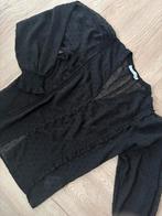 Costes transparante zwarte blouse met details maat XS, Zwart, Ophalen of Verzenden, Zo goed als nieuw, Costes