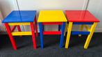 3 kleine tafeltjes/ krukjes in Mondriaan stijl geverfd., Ophalen of Verzenden, Zo goed als nieuw, Stoel(en)