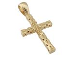Zwaar 18 karaat Gouden Kruis Koningsschakel Ketting - hanger, Jw, Verzenden, Nieuw, Kruis of Symbool