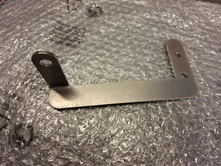 Kentekenplaat steun / zij bevestiging oldtimer bromfiets RVS, Fietsen en Brommers, Brommeronderdelen | Oldtimers, Nieuw, Overige merken