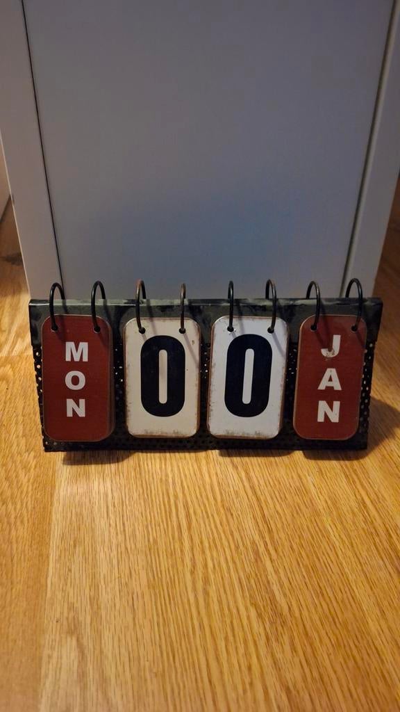 Metalen flip kalender, Diversen, Kalenders, Ophalen, Dagkalender