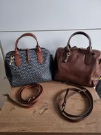 2 Fossil Sydney satchels, Sieraden, Tassen en Uiterlijk, Tassen | Damestassen, Ophalen of Verzenden, Zo goed als nieuw, Bruin