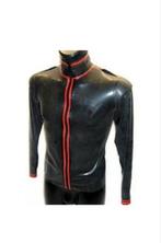 Mooie latex blouse met strepen, tm 2XL(op maat te maken), Kleding | Heren, Overhemden, Nieuw, Verzenden